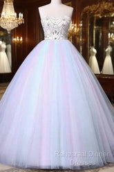 Unique Strapless Sweetheart A Line Wedding Dresses Beaded Bridal Semi Formal Prom Gown